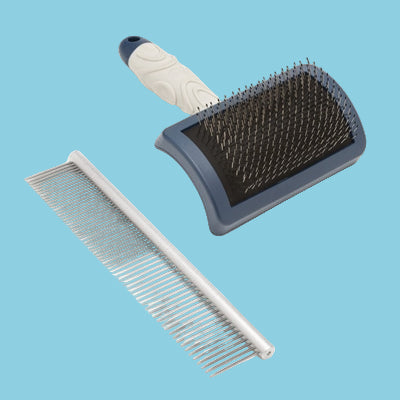Mikki Doodle Grooming Kit Met Kam En Slickerborstel