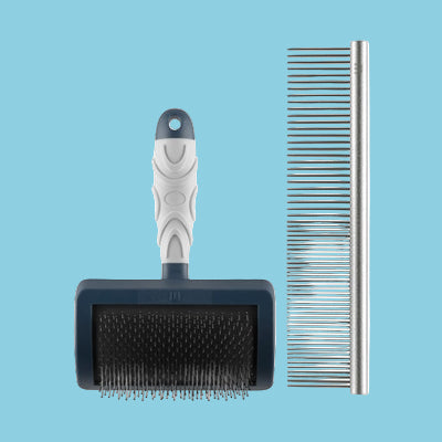 Mikki Doodle Grooming Kit Met Kam En Slickerborstel