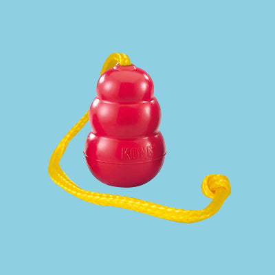 Kong Classic Met Touw Rood / Geel