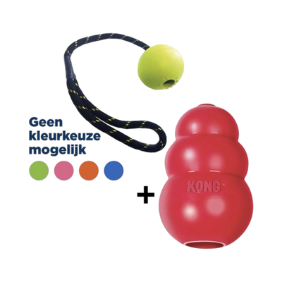 Combideal - Kong Classic + Happy Pet Floater Stevig Rubber