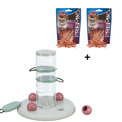 Combideal - Cat Activity Gambling Tower Kunststof + 2x Premio Carpaccio Kattensnack