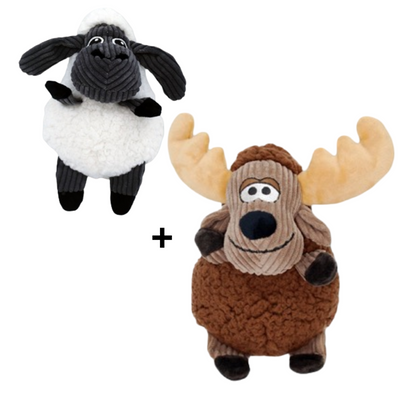 Combideal - Kong Sherps Floofs Big Moose (26 CM) + Kong Sherps Floofs Big Sheep (23 CM)