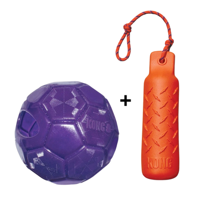 Combideal - Kong Wild Shieldz Training Dummy (40 CM) + Kong Flexball Paars (15.5 CM)