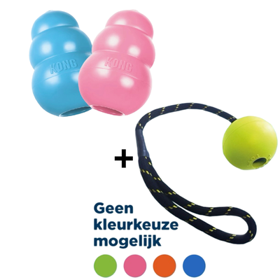Combideal - Kong Puppy Medium (8.64 CM) + Happy Pet Floater Medium (32 CM)