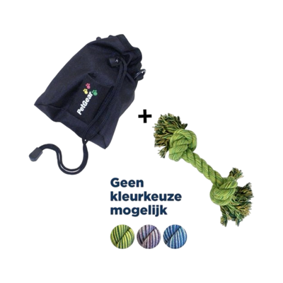 Combideal Petgear - Treat Bag Beloningszakje - 16x9x9 cm + Happy Pet Flossin Flostouw