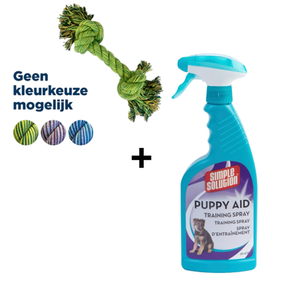 Combideal - Simple Solution Puppy Trainingspray + Happy Pet Flossin Fun Flostouw