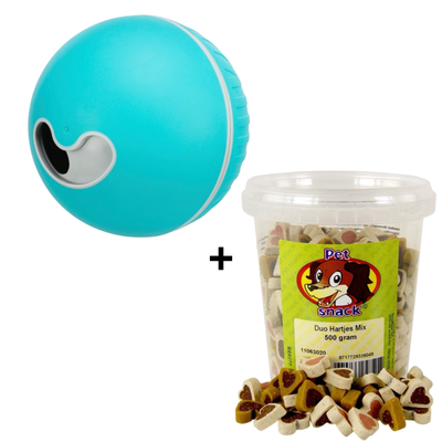 Combideal - Trixie Snackbal Hond + Petsnack Duo Hartjes Mix Emmer (500 Gram)