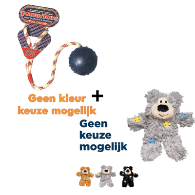 Combideal - Kong Wild Knots Bear + Happy Pet Studded Bal