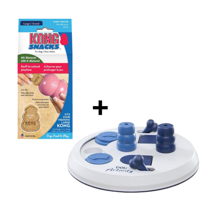 Combideal - Trixie Dog Activity Flip Board + Kong Snacks Puppy Large