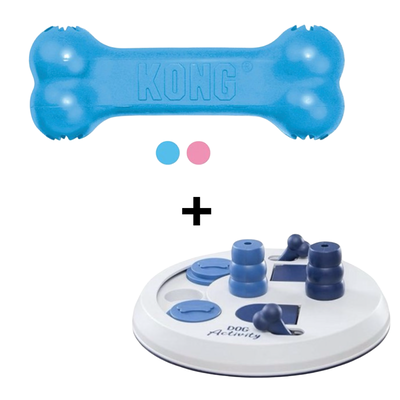 Combideal Kong Puppy Goodie Bone Assorti + Trixie Dog Activity Flip Board