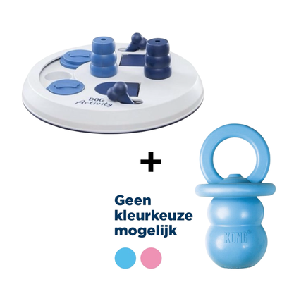Combideal Trixie Dog Activity Flip Board + Kong Puppy Binkie Assorti