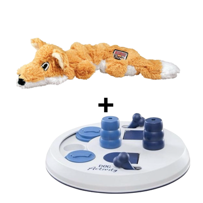 Combideal Kong Scrunch Fox Small + Trixie Dog Activity Flip Board