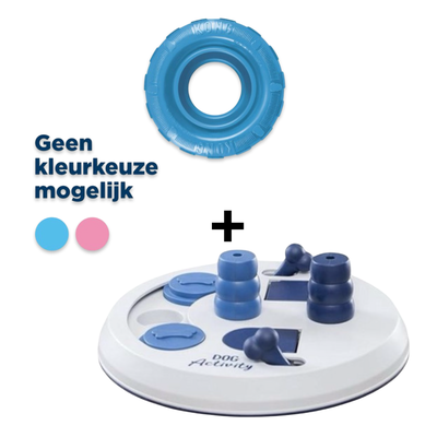 Combideal Dog Activity Flip Board + Kong Puppy Tires Assorti
