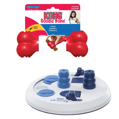 Combideal - Kong Goodie Bone + Trixie Dog Activity Flip Board