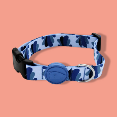 Morso - Halsband Hond Gerecycled Splash Blauw