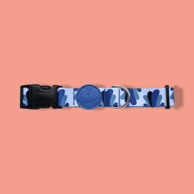 Morso - Halsband Hond Gerecycled Splash Blauw