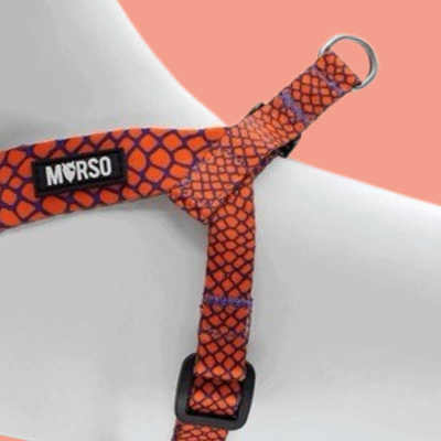 Morso - Mini Hondentuig Verstelbaar Gerecycled Urban Lizard Rood