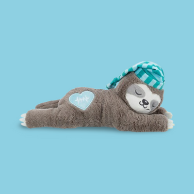 Trixie - Pluche Luiaard Grijs Met Heartbeat Puppy Hartslag Knuffel