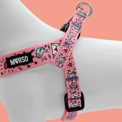 Morso - Mini Hondentuig Verstelbaar Gerecycled Sweet Tweet Roze