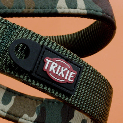 Trixie - Hondenriem Premium Neopreen Verstelbaar Camouflage Groen
