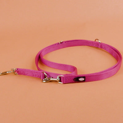 Trixie - Premium Hondenriem Dubbelgestikt Verstelbaar Hond Fuchsia