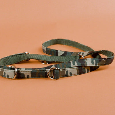 Trixie - Hondenriem Premium Neopreen Verstelbaar Camouflage Groen
