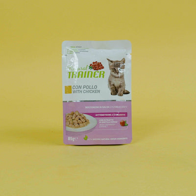 Natural Trainer - Kat Kitten Junior Chicken Pouch 12 x 85 gram